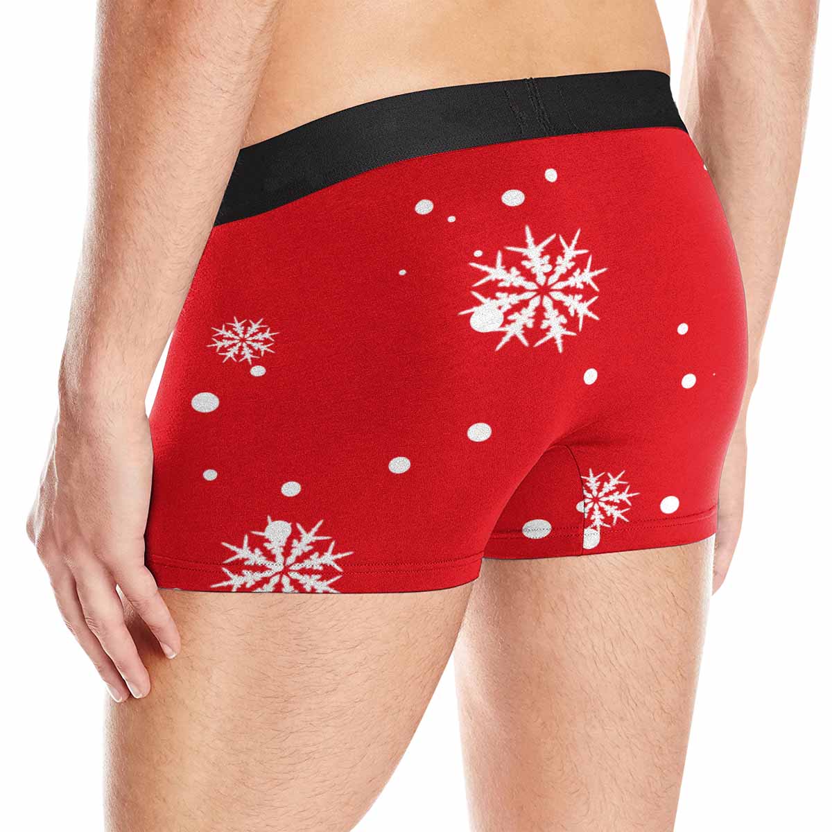 Custom #Top Christmas Briefs Custom Face Hug Christmas Snowflake Men's Boxer Briefs Put Your Face on Underwear with Custom Image - YesCustom