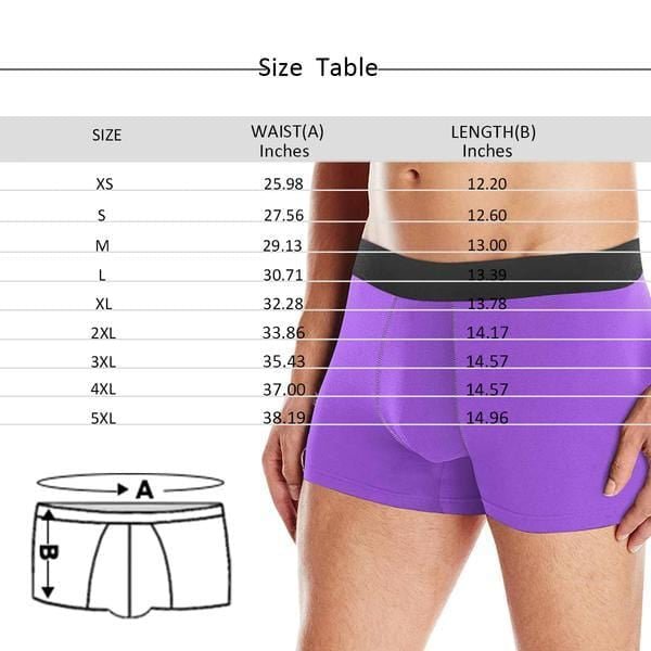 Custom Custom Face Blue Pocket Men's Boxer Briefs Made for You Custom Underwear Unique Valentine's Day Gift - YesCustom