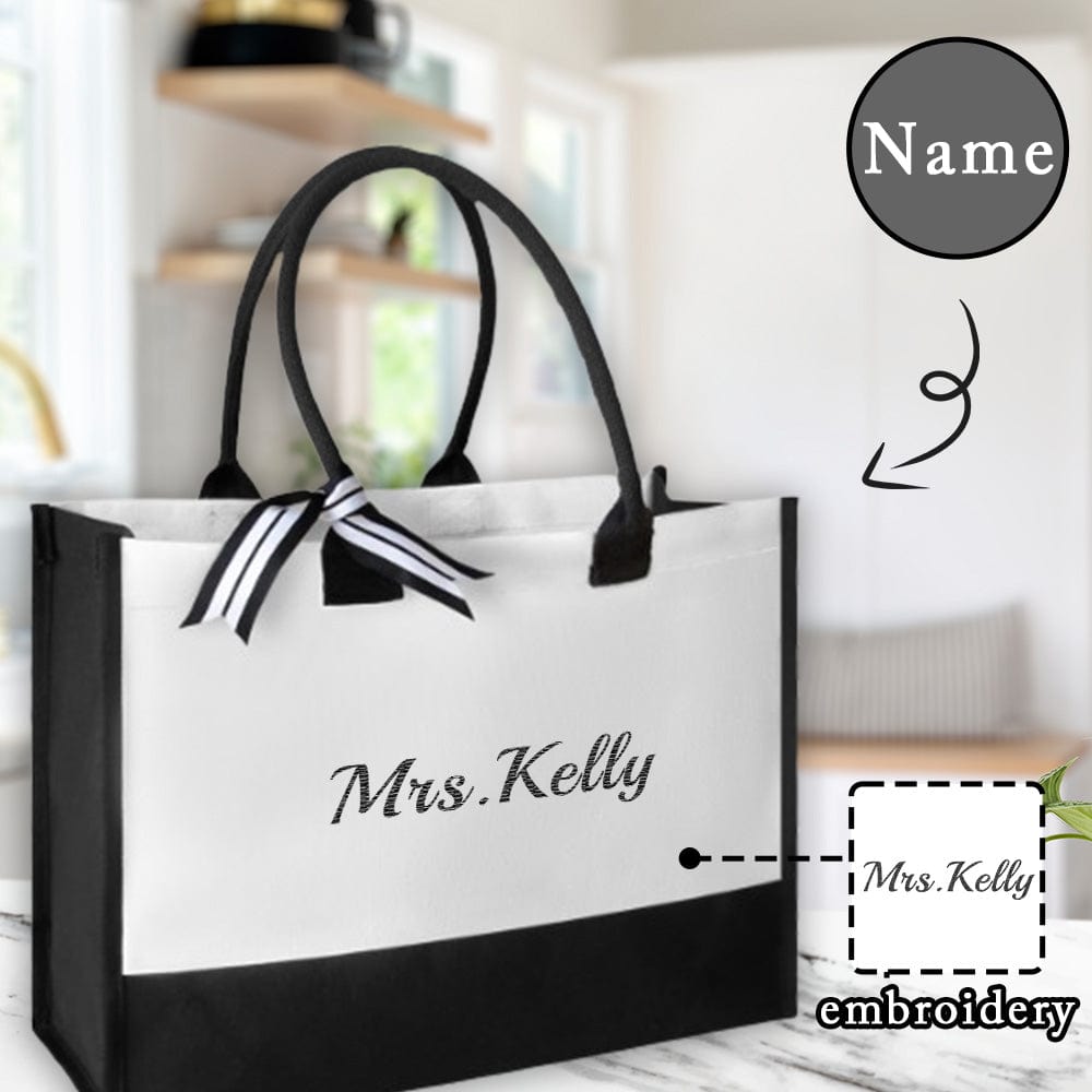 Custom Name Canvas Shoulder Environmental Protection Tote Bag