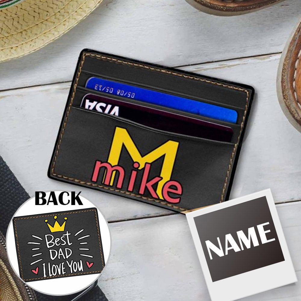 Personalized Name Front Pocket Slim Wallet Beat Dad Holder Wallets