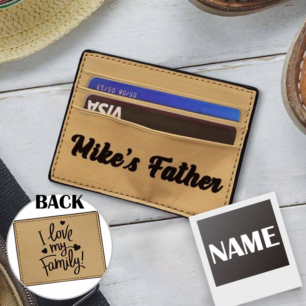 Personalized Name Front Pocket Slim Wallet Card Holder Pocket Wallets