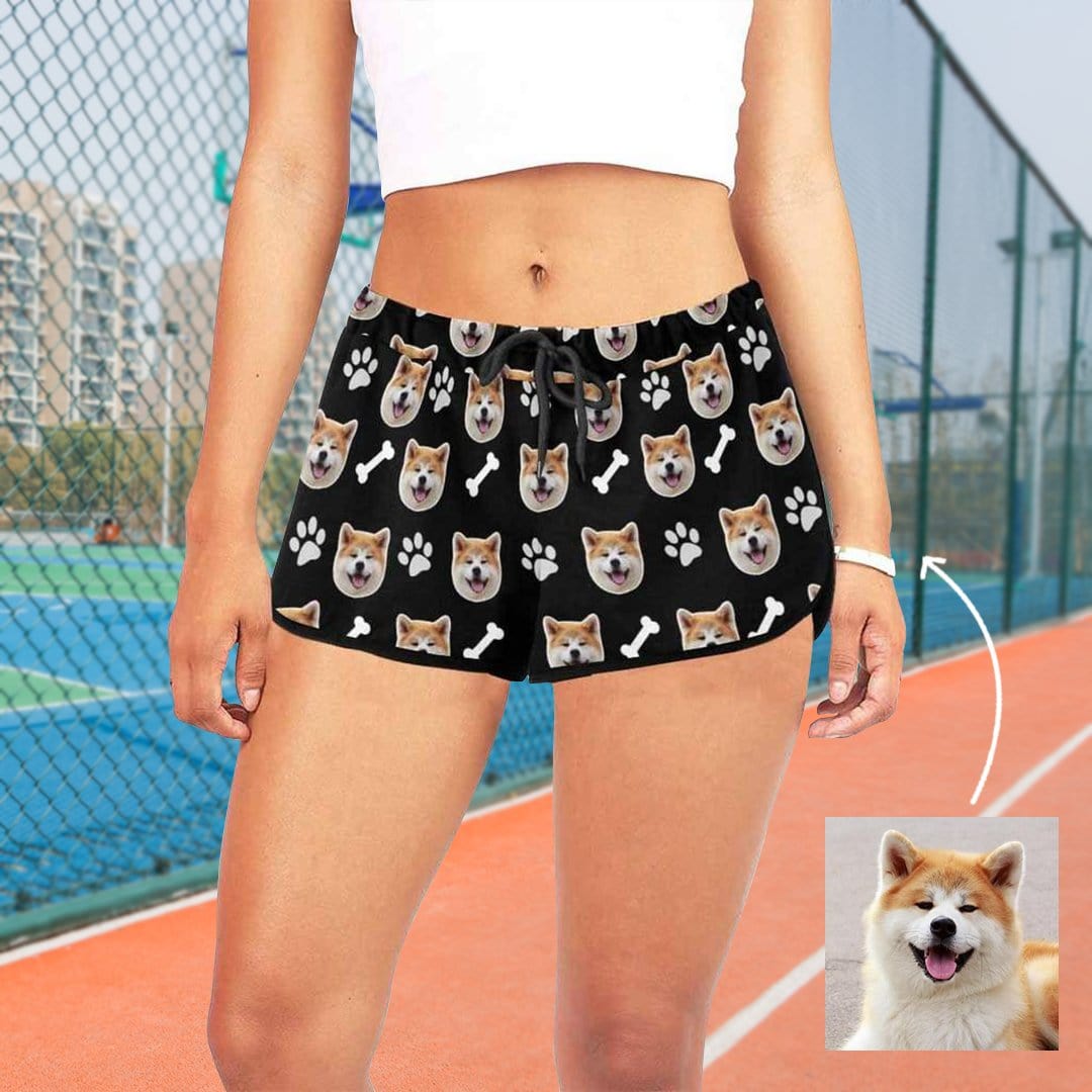 women's shorts with dog face