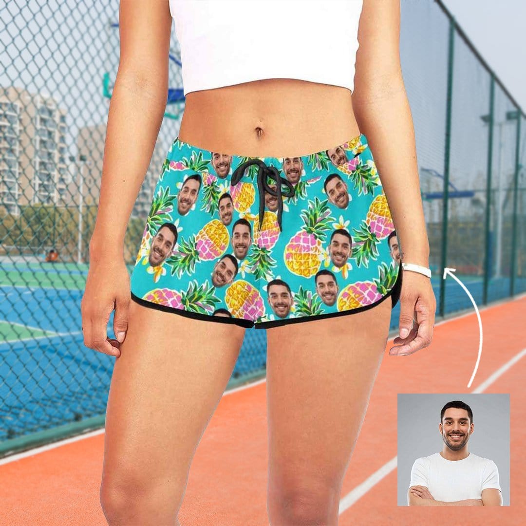 custom husband face women's shorts