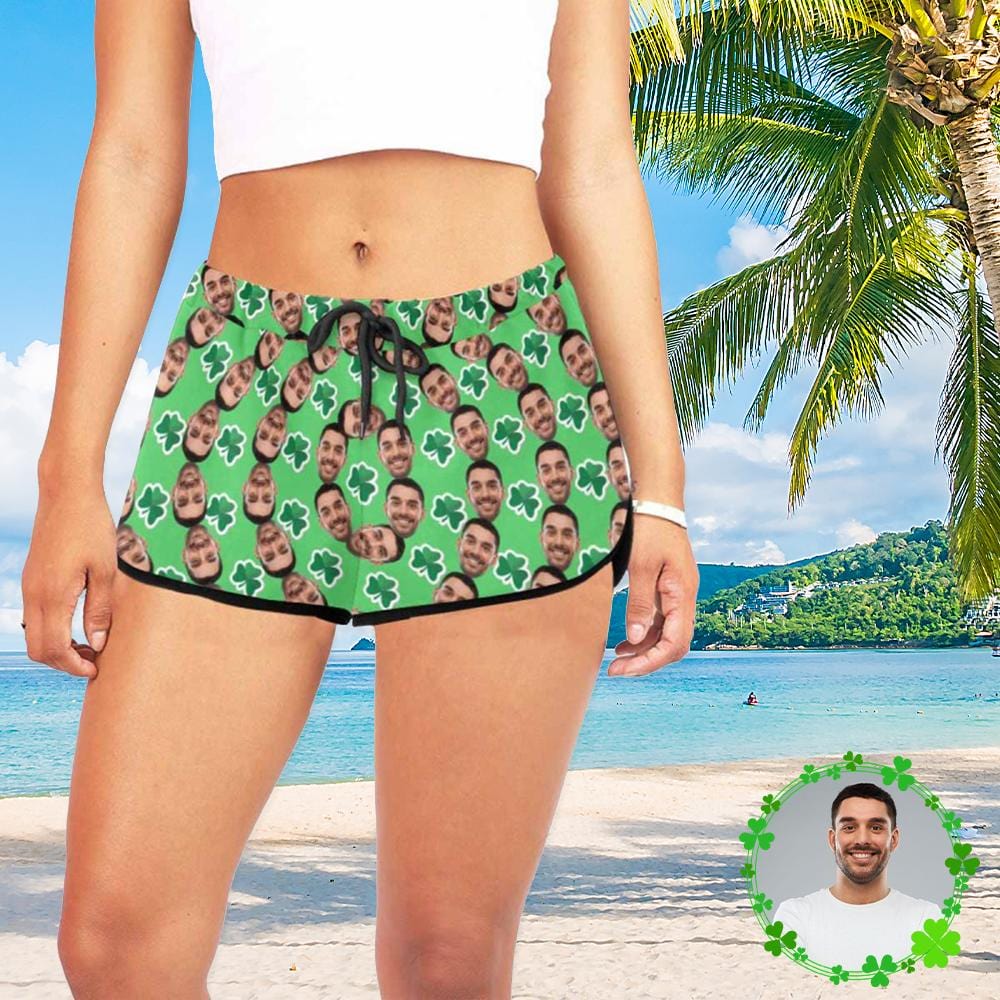custom husband face women's shorts
