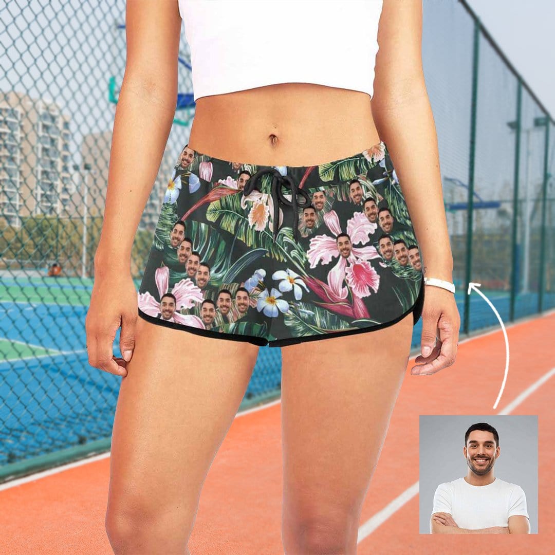 custom husband face women's shorts