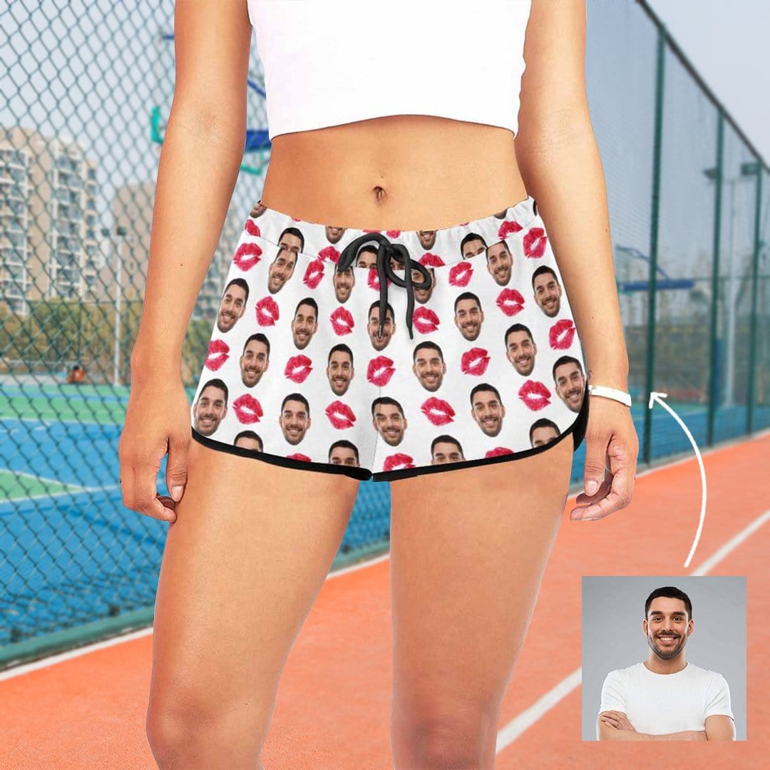 custom husband face women's shorts