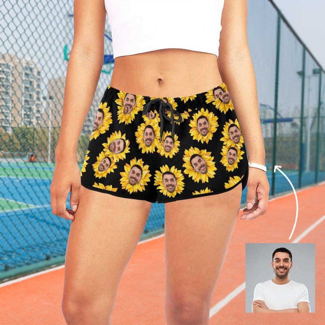 custom husband face women's shorts