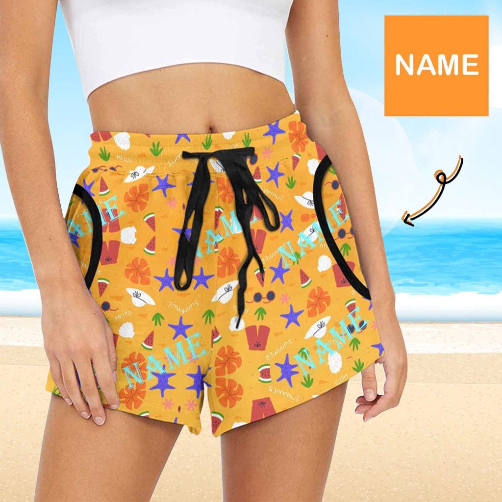 personalized casual yoga shorts