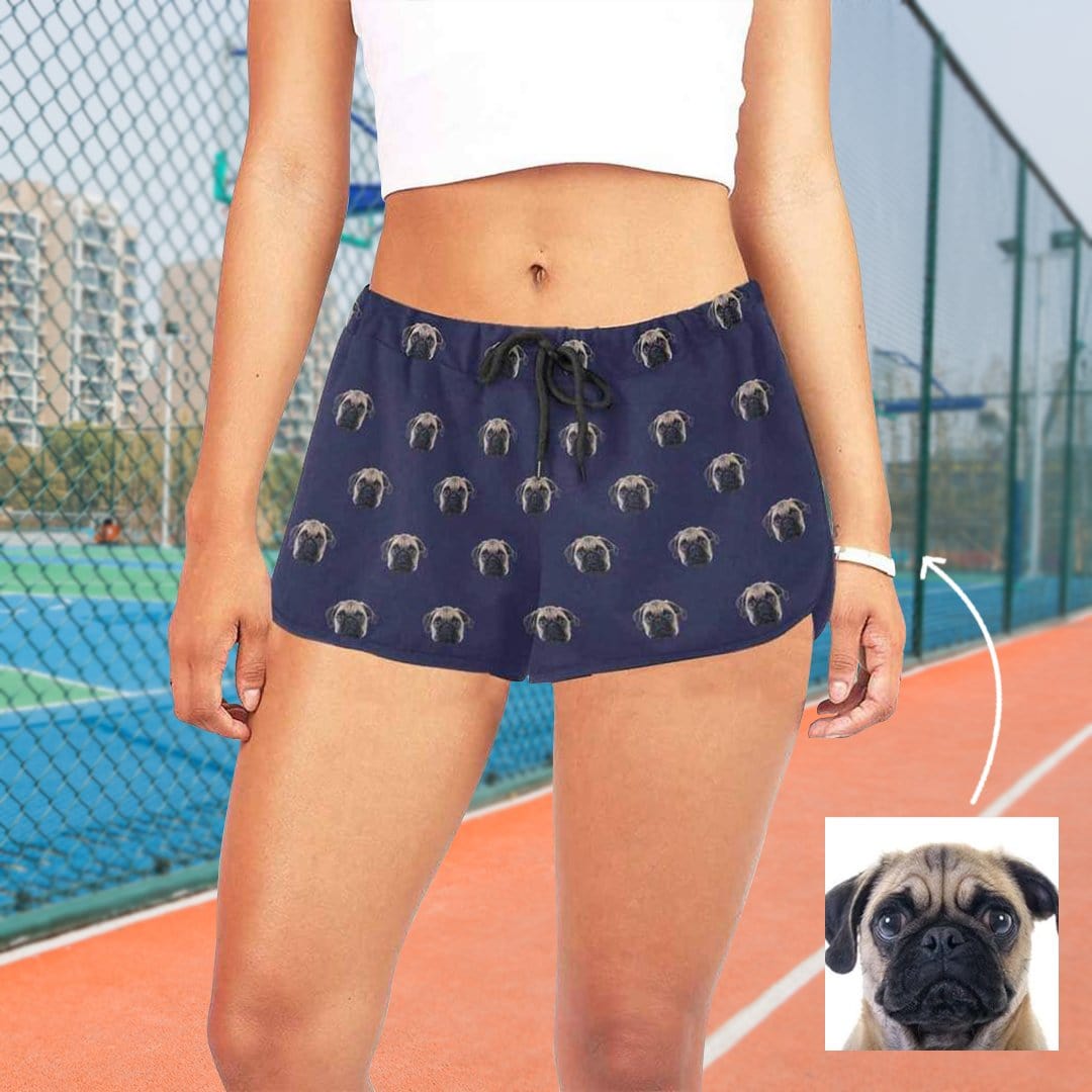 women's shorts with dog face