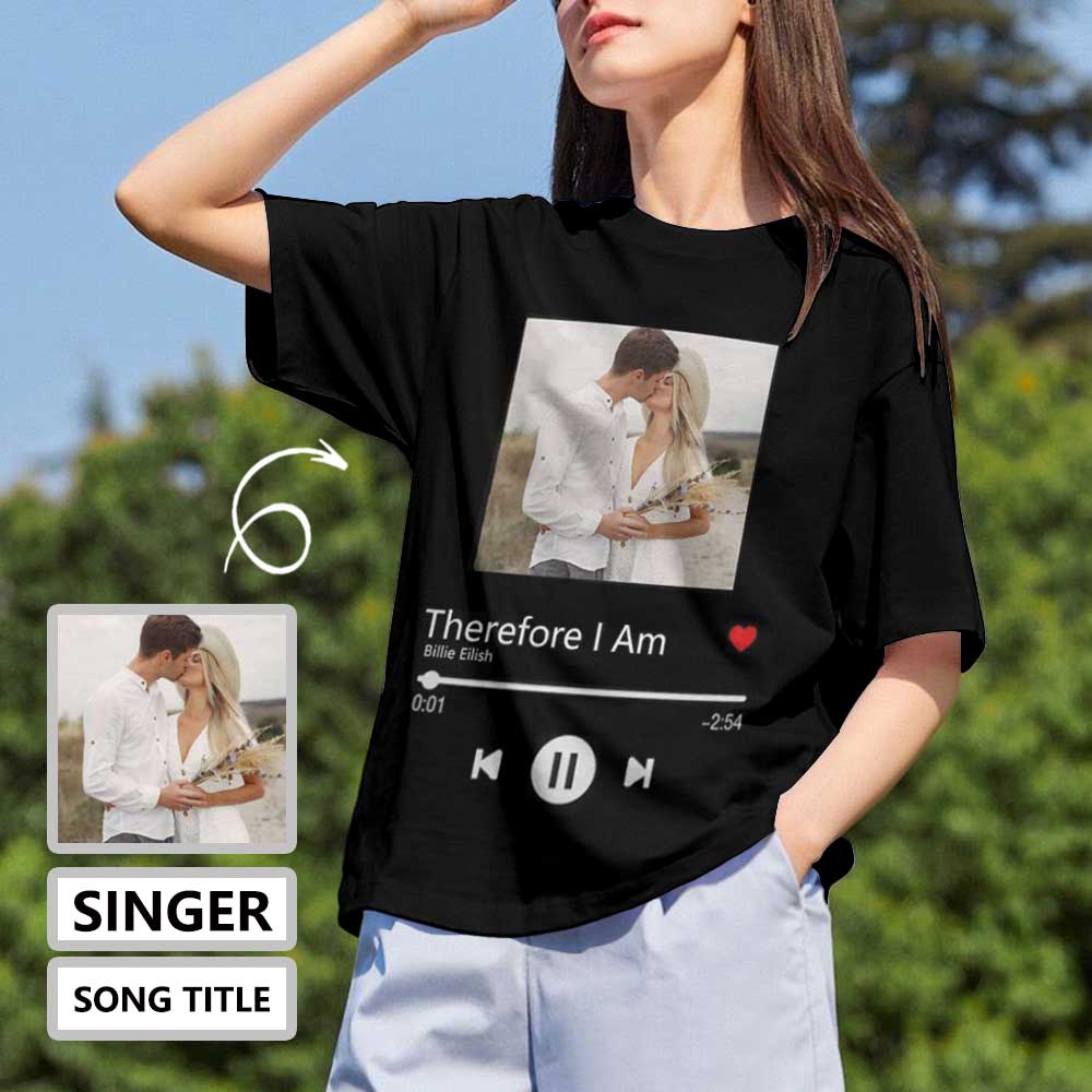Custom Photo&Text Song Title Shirts