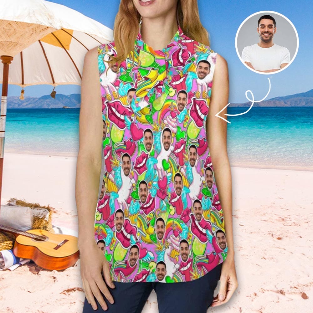 Custom Face Tank Tops Fashion Accessories Women's Sleeveless Shirt
