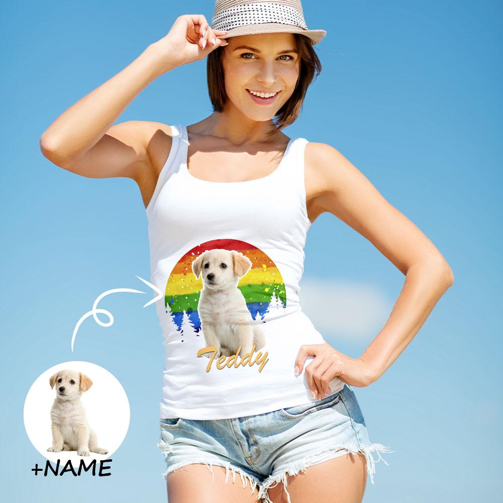 Custom Name&Photo Pet Tank Tops For Women Racer Back Tank for Ladies