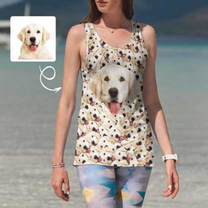 Tank Tops with Pet Photo Custom Smash Women's All Over Print Tank Tops