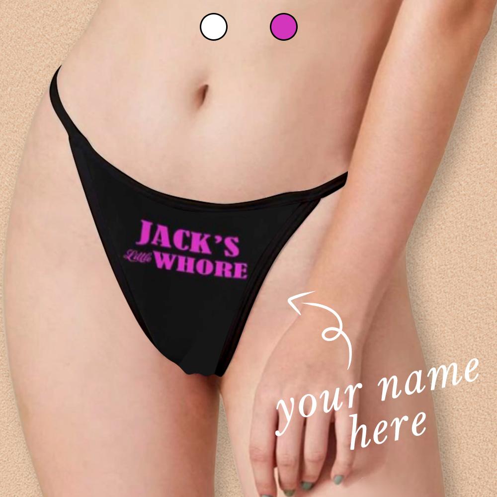 Custom Name Underwear Personalized Sexy Gift Women's G-String Thongs