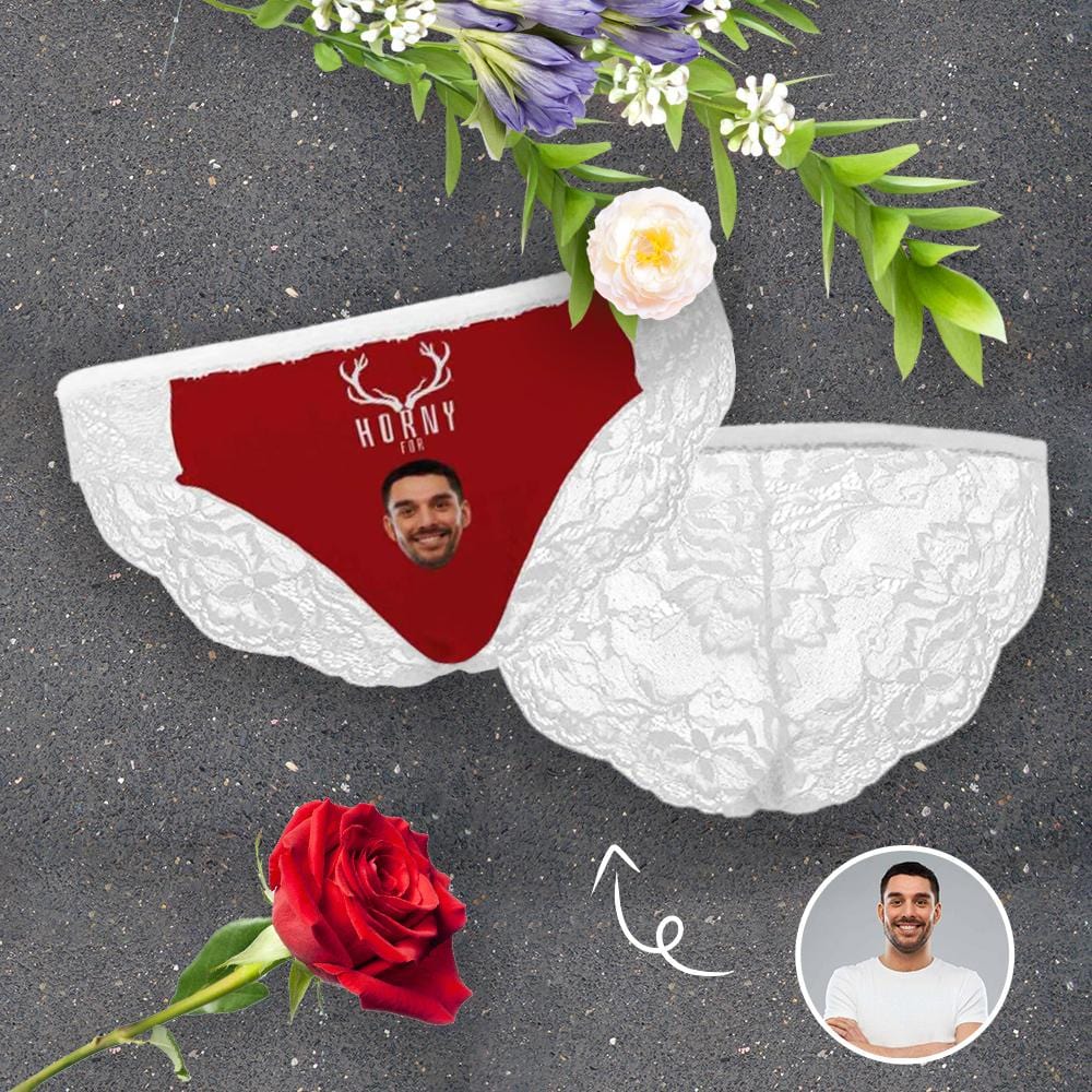 Personalized Face Panties Horny Sexy Underwear Women's Lace Panty