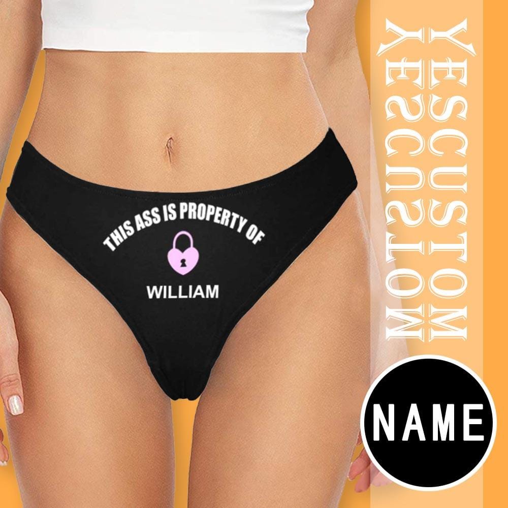 Personalized Name Underwear Custom My Secret Women's Thongs