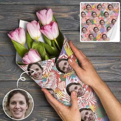 Face Gift Paper Custom Flower Wrapping Paper Customize Wrapping Papers