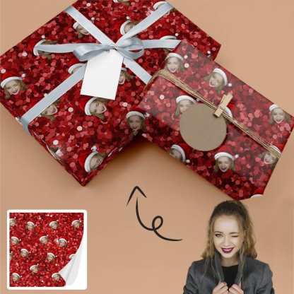 Personalized Face Shine Christmas Gift Paper Customize Wrapping Paper