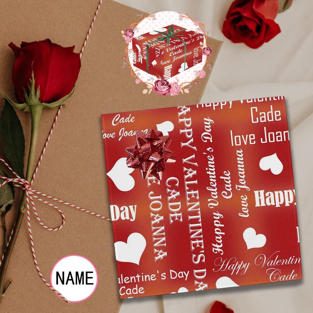 Name Gift Paper Custom Romantic Love Wrap Paper Customize Wedding Gift