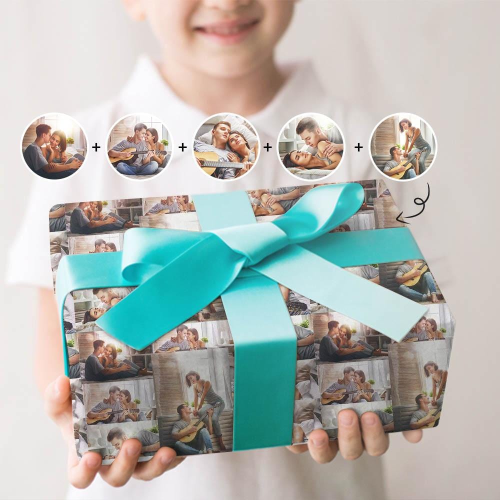 Photo Gift Paper Custom Couple Wrapping Paper Customize Wedding Gift