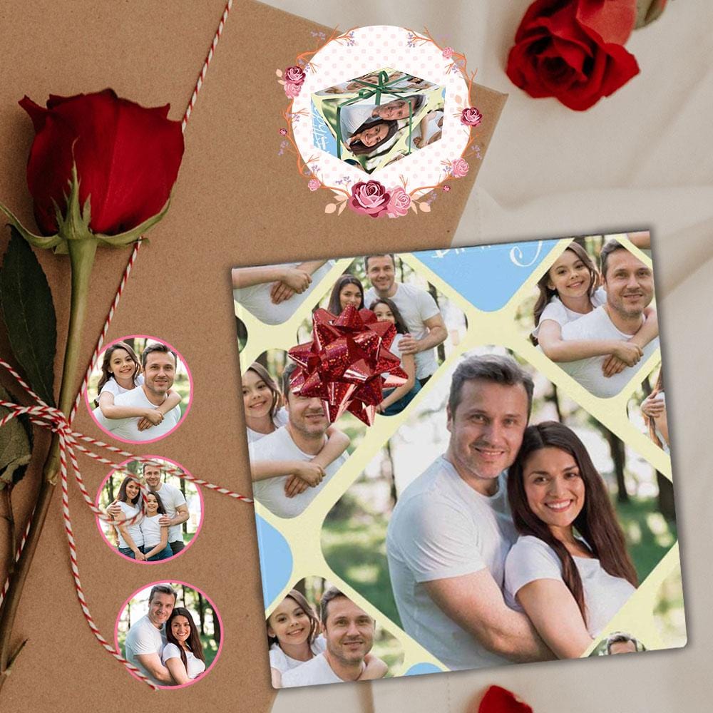 Photo Gift Paper Custom Love You Wrapping Paper Customize Wedding Gift