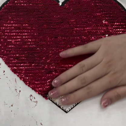 Custom #XS-4XL-Custom Heart Shaped Flip Sequin With Picture Unisex T Shirt Valentine Day Gift Christmas Gifts - YesCustom