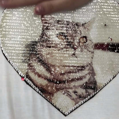 Custom #XS-4XL-Custom Heart Shaped Flip Sequin With Picture Unisex T Shirt Valentine Day Gift Christmas Gifts - YesCustom