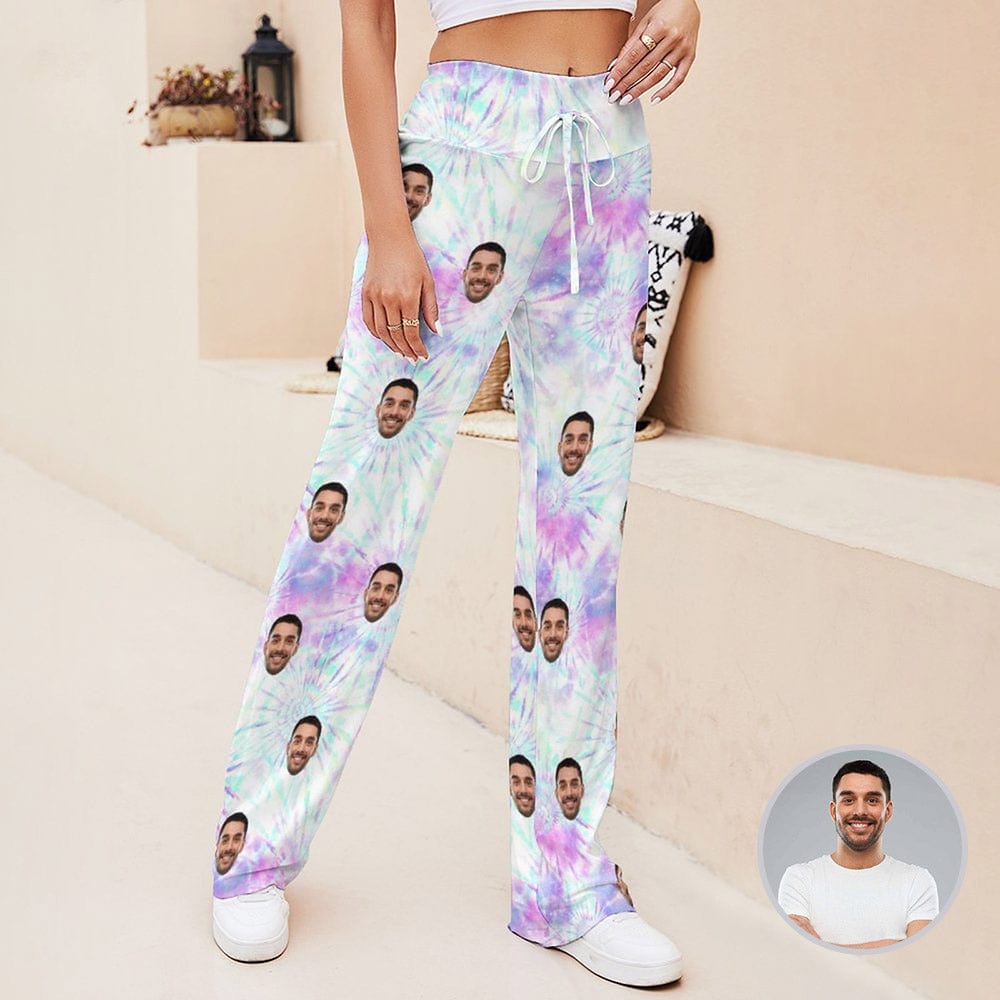 Custom Photo Fireworks Women's Straight-Leg Loose Drawstring Pants