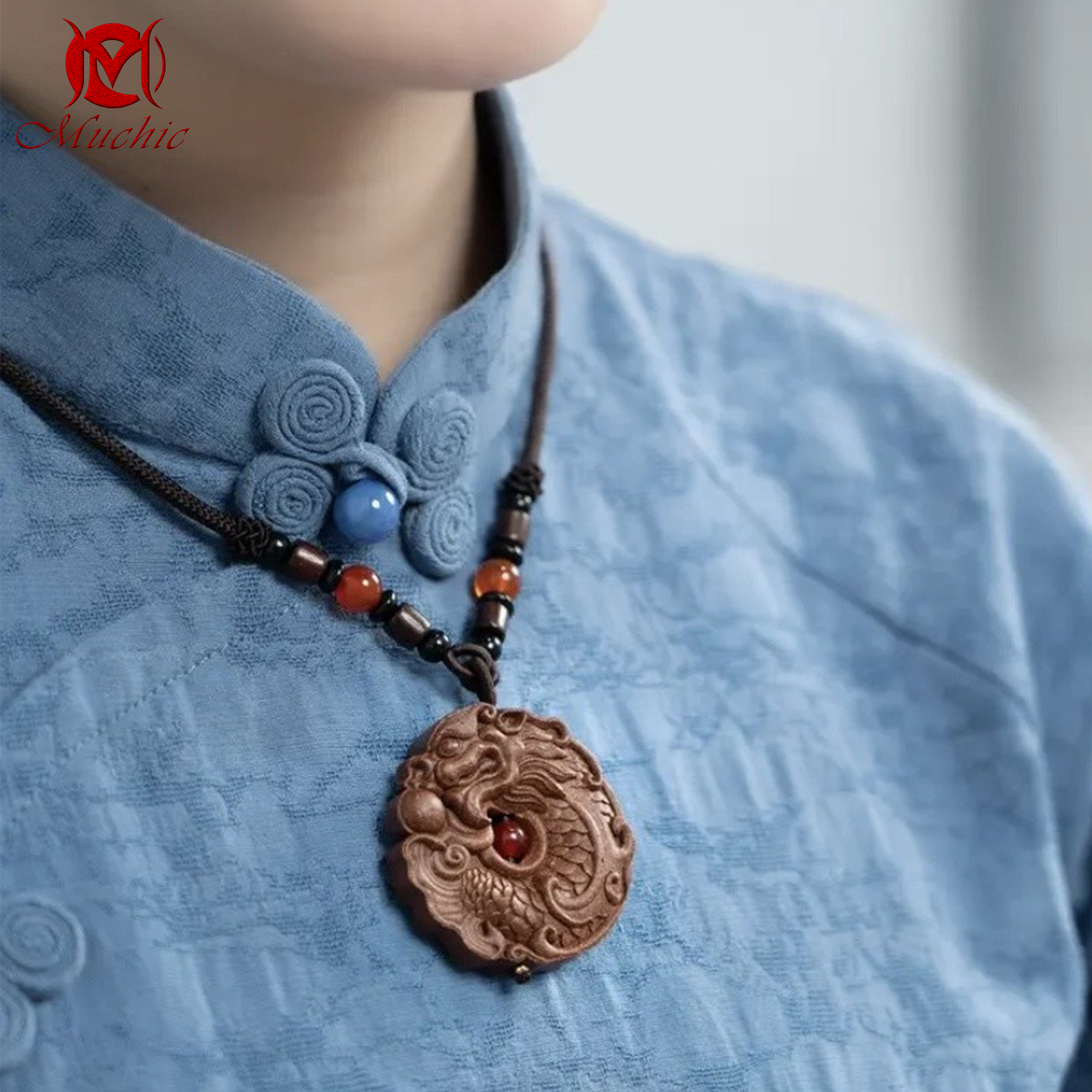 China's Intangible Cultural Heritage Five-sided Incense Bead Bracelet 