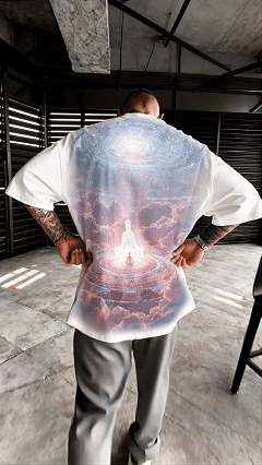 Unisex streetwear patterned retro T-Shirt