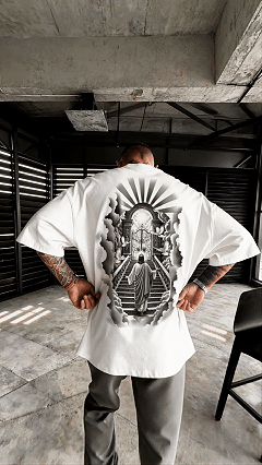 Unisex streetwear patterned retro T-Shirt