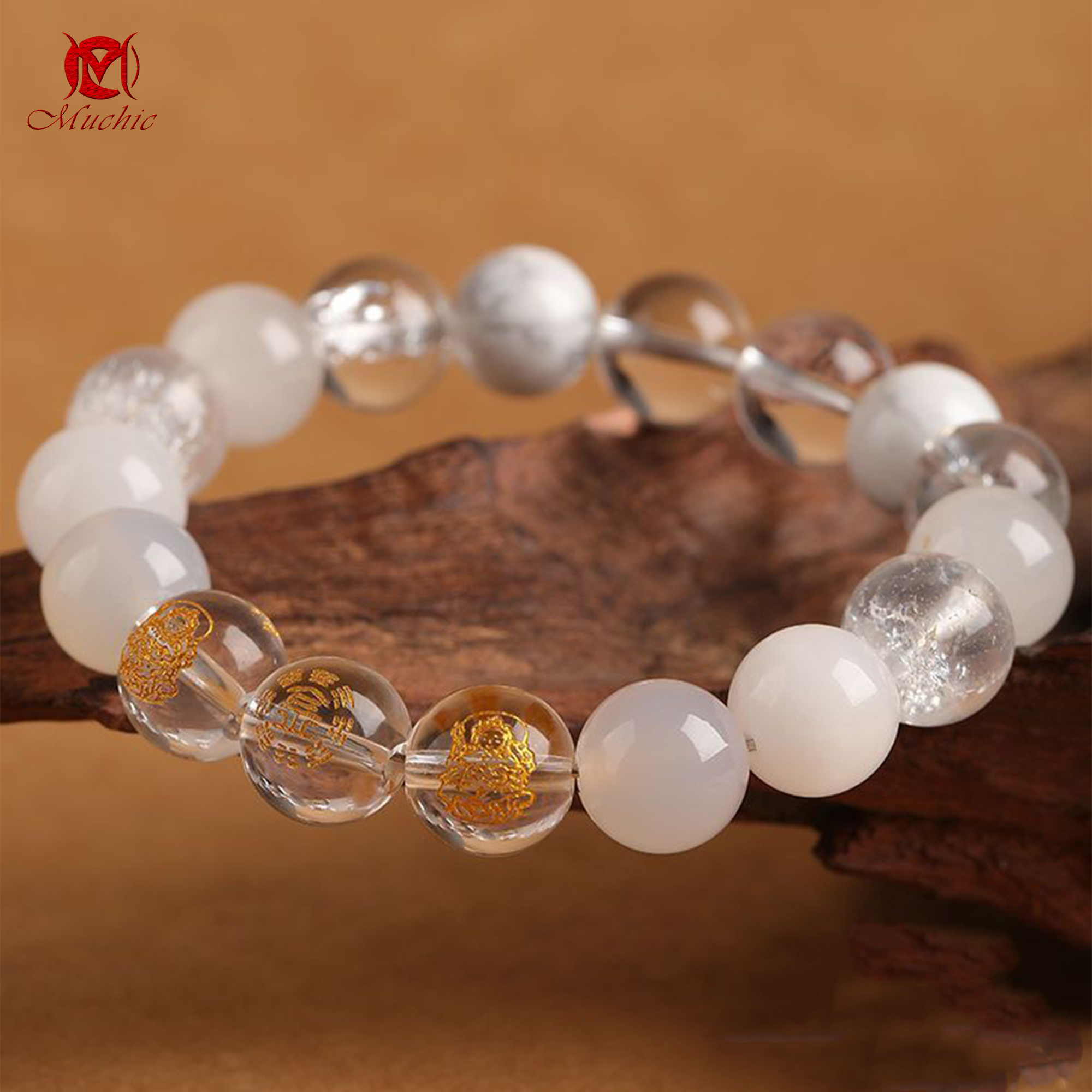 Natural crystal stone bracelet for fortune and luck Five Elements gold, water, fire, earth, water and wood bracelet for men and women