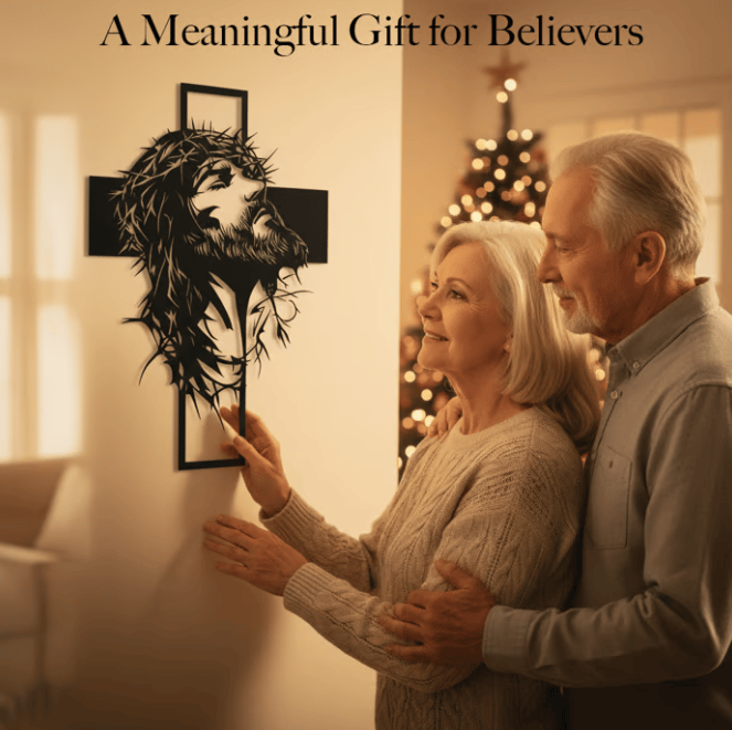 🔥🔥Jesus Cross Iron Sign Christ Wall Art Decor✝️🖼️ Elevate Your Space with Spiritual Elegance 🙌✨