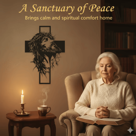 🔥🔥Jesus Cross Iron Sign Christ Wall Art Decor✝️🖼️ Elevate Your Space with Spiritual Elegance 🙌✨