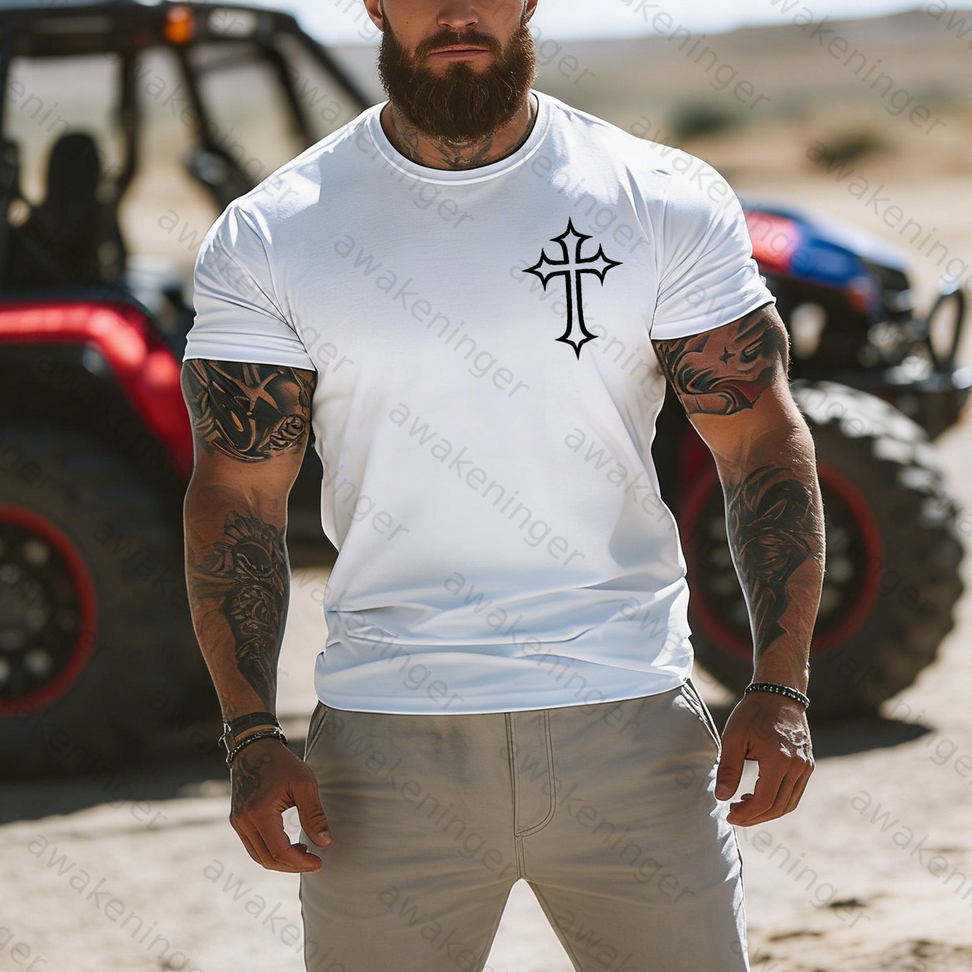 Men's Jesus Christian Angel Guardian T-Shirt