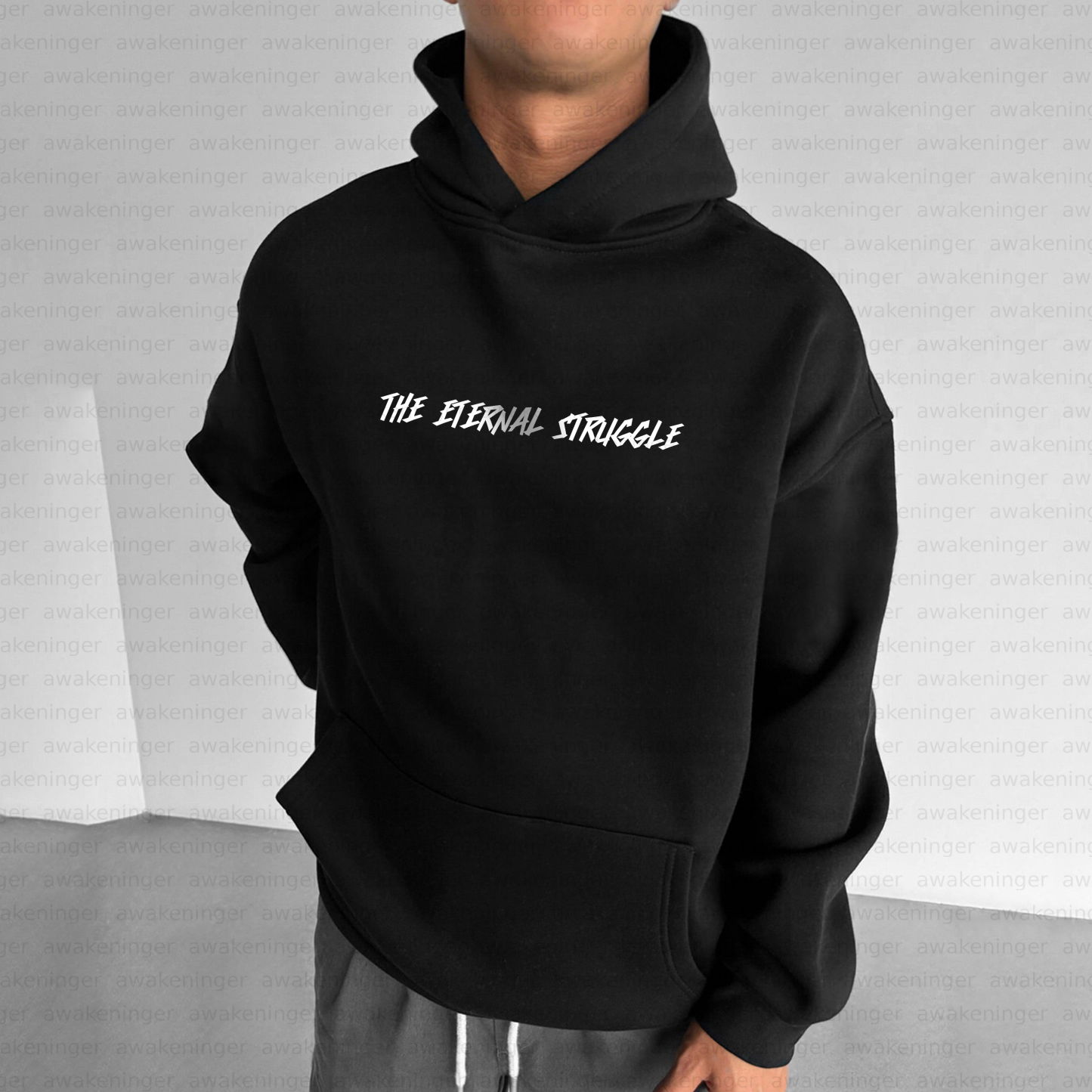 Unisex streetwear patterned retro hoodie