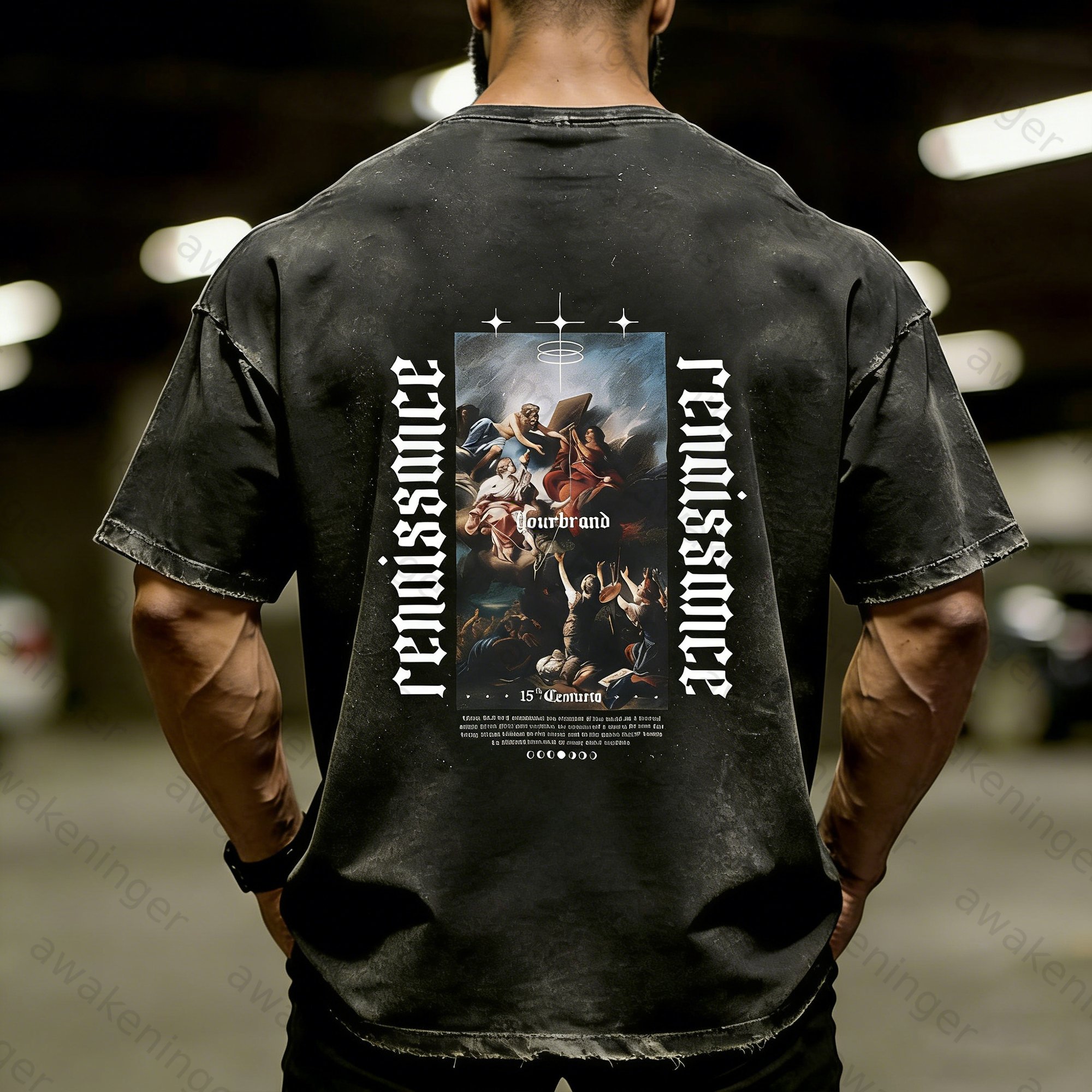 Premium Men's "Divine Revelation" Christ-Washed T-Shirt