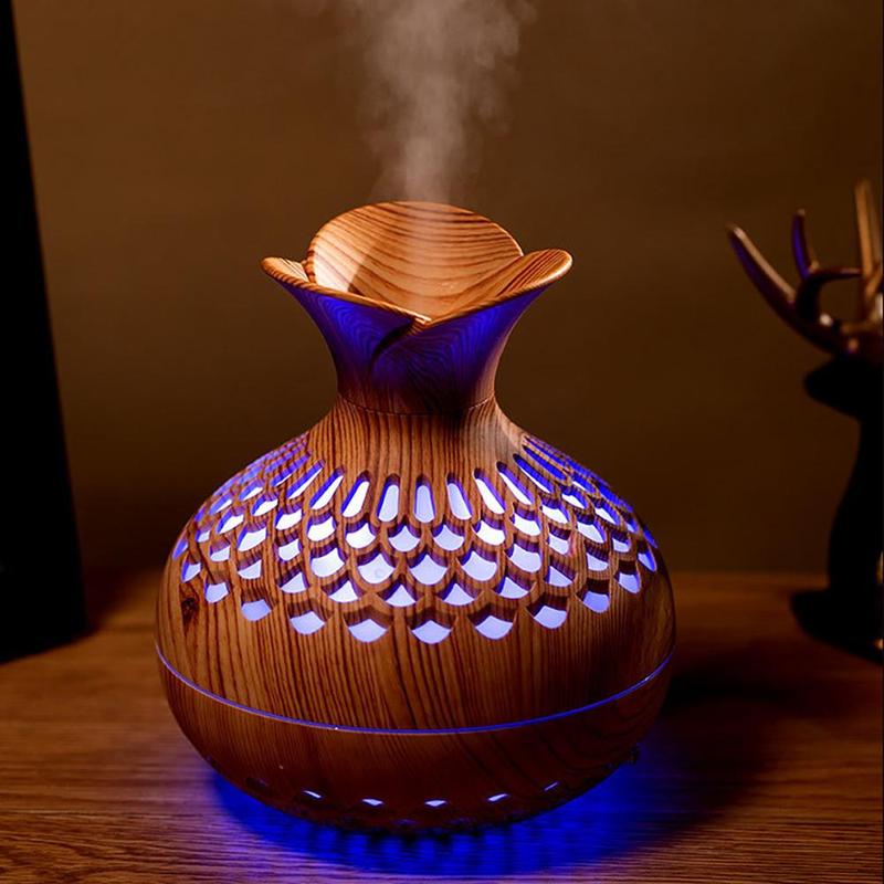 Wood Grain Flower Aromatherapy Humidifier