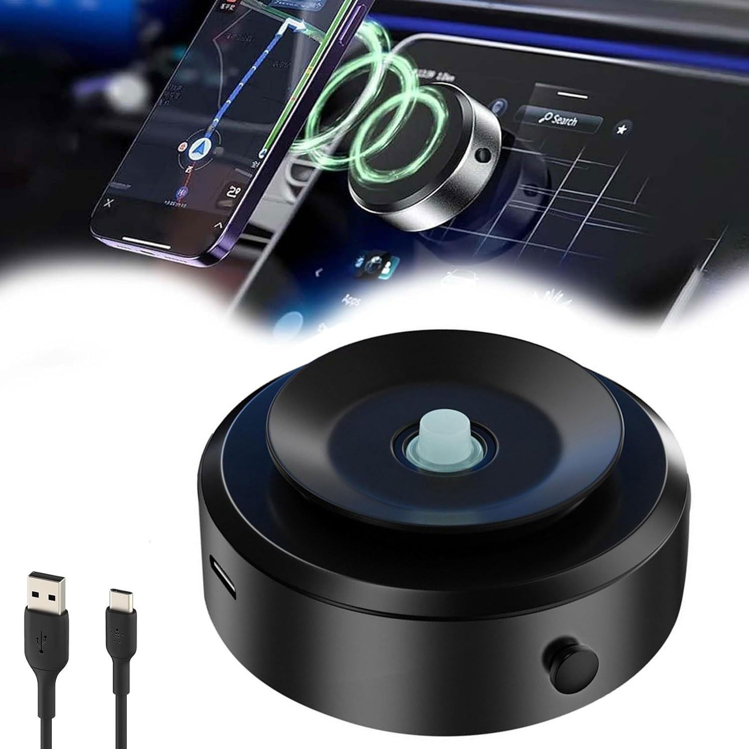 Vacuum suction cup wireless charging phone holder