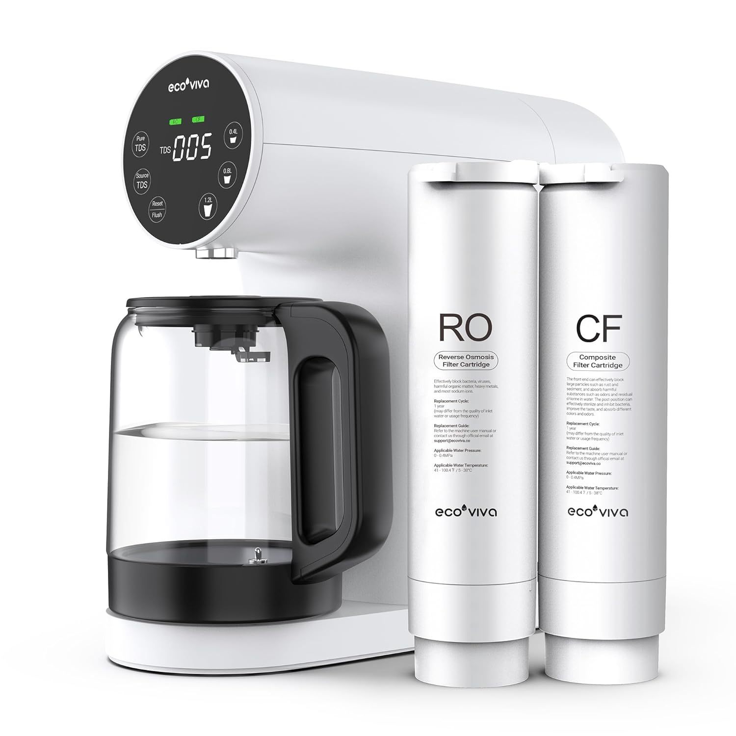 Countertop Reverse Osmosis System 6-Stage No Installation Desktop Portable Water Purifier EU