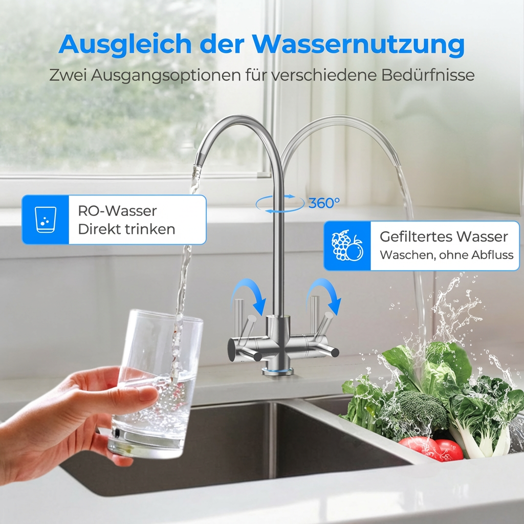 600GPD Tankless Under Sink Reverse Osmosis Water System DE