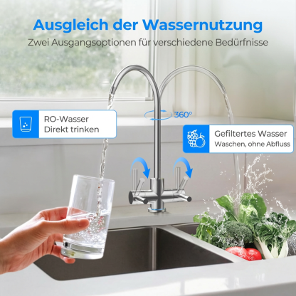 600GPD Tankless Under Sink Reverse Osmosis Water System DE