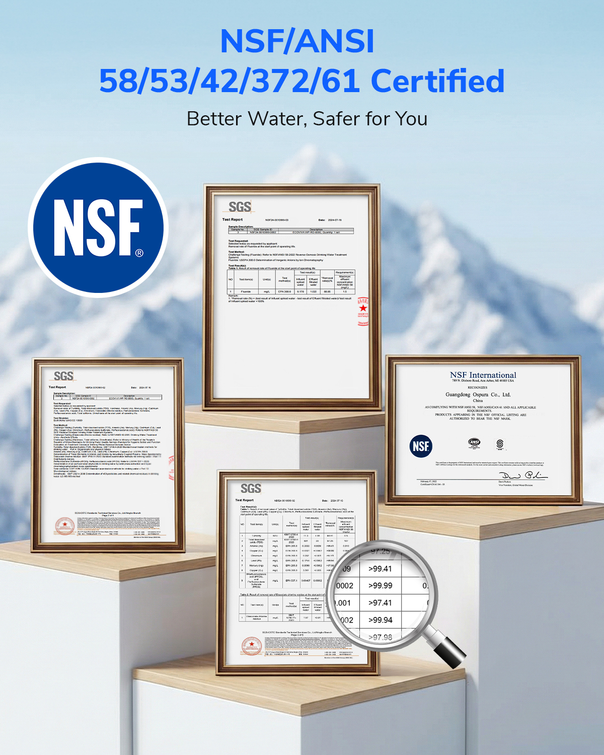 Ecoviva RO800G Tankless 9-Stage Reverse Osmosis Water Filtration System For Commercial And Big Family