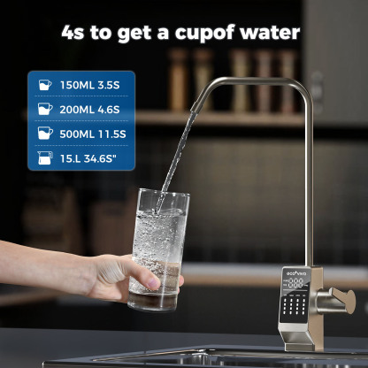 Reverse Osmosis RO Water Filter Filtration Under Sink System 1000G EU