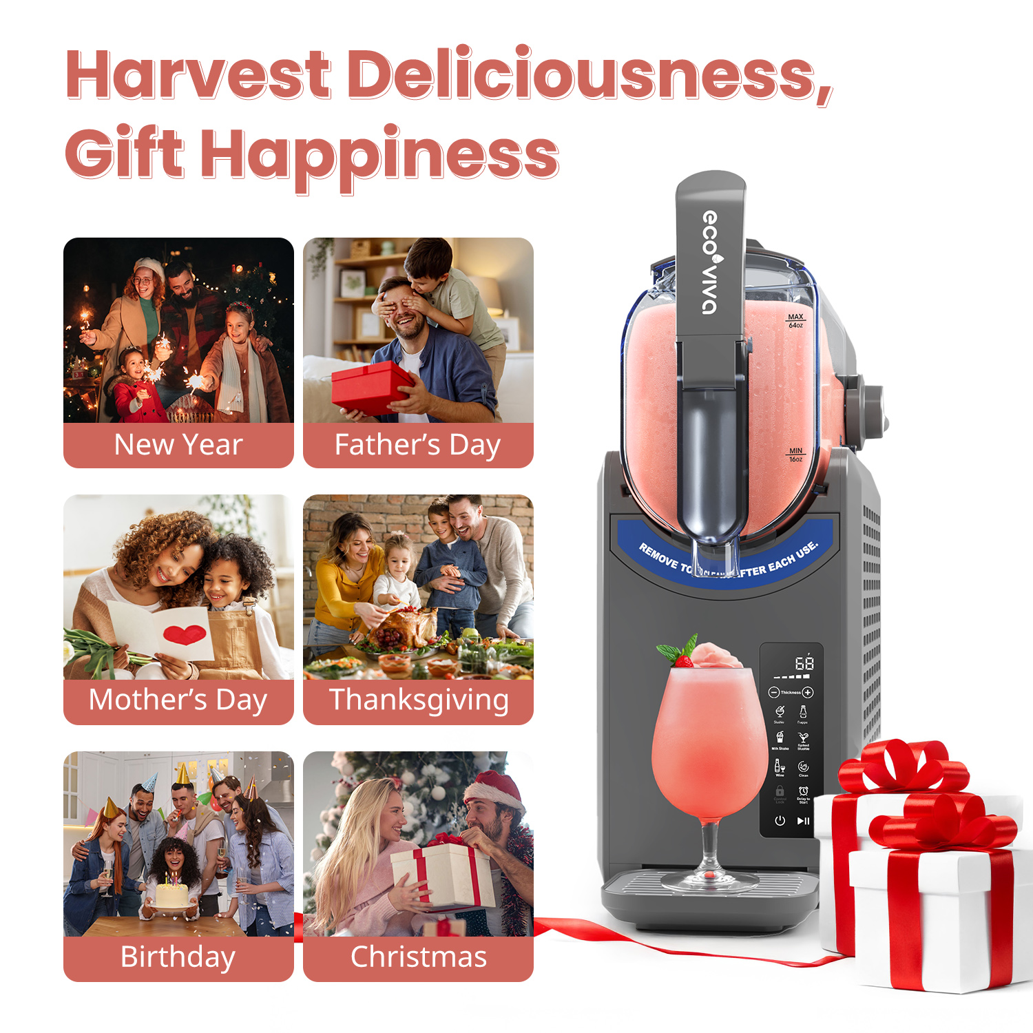 Slushie Machine ECO-401 Professional Frozen Drink Maker With Flash-Freezing Technology