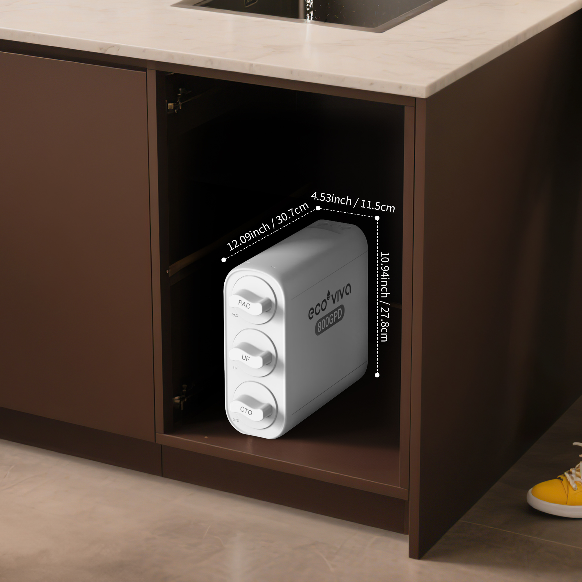 0.01μm Ultra-Filtration Under Sink Tankless Water Filter System