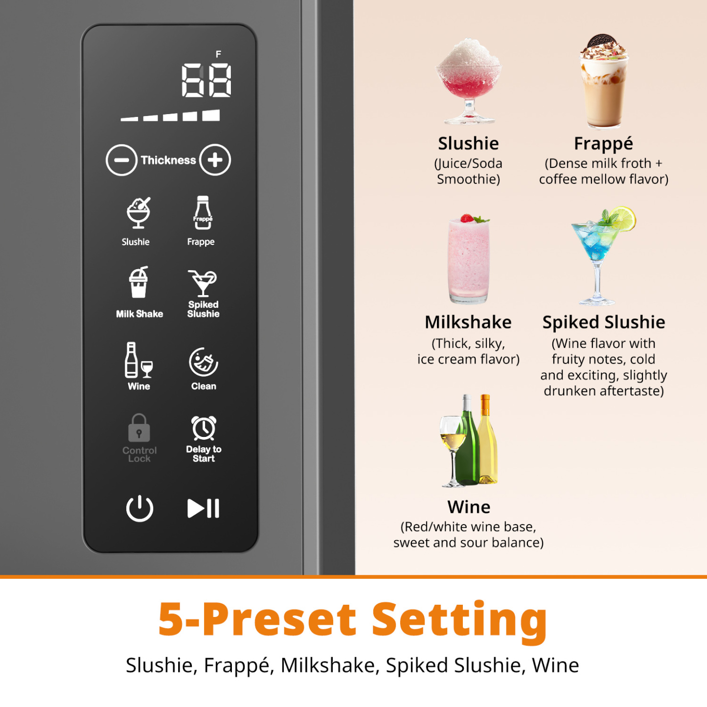 Slushie Machine ECO-401 Professional Frozen Drink Maker With Flash-Freezing Technology