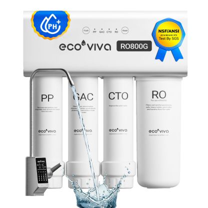 Ecoviva RO800G Tankless 9-Stage Reverse Osmosis Water Filtration System For Commercial And Big Family