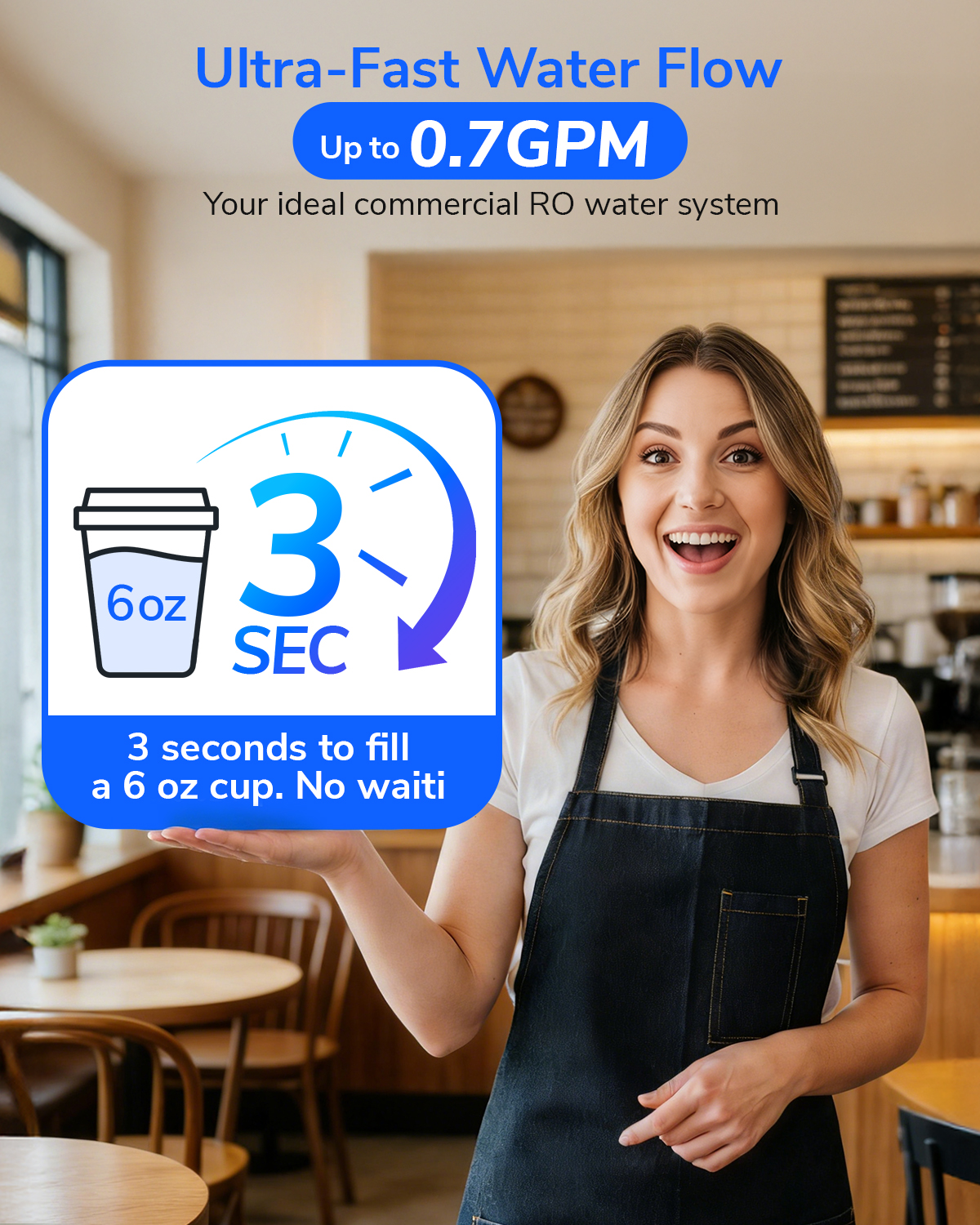 Ecoviva RO1000G Tankless 9-Stage Reverse Osmosis Water Filtration System For Commercial And Big Family