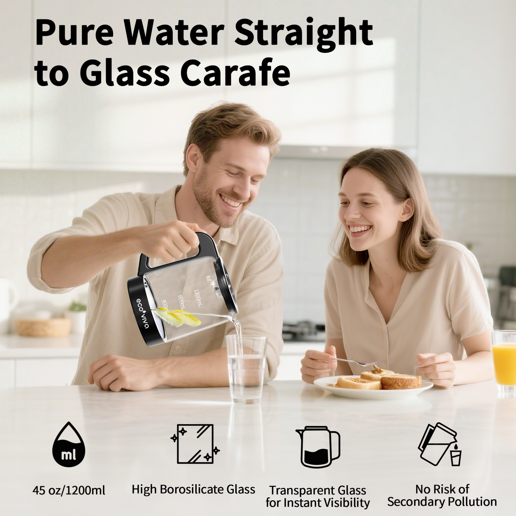 Countertop Reverse Osmosis System 5-Stage No Installation Desktop Portable Water Purifier